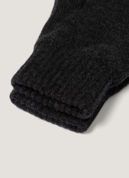 Gants en cachemire mélangé anthracite