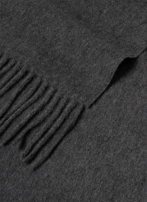 Foulard en cachemire gris anthracite mélangé