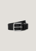 Ceinture en cuir noire pour homme