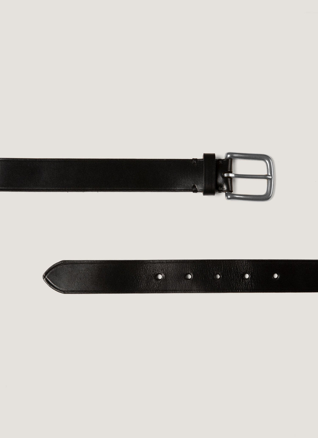Ceinture en cuir noire pour homme