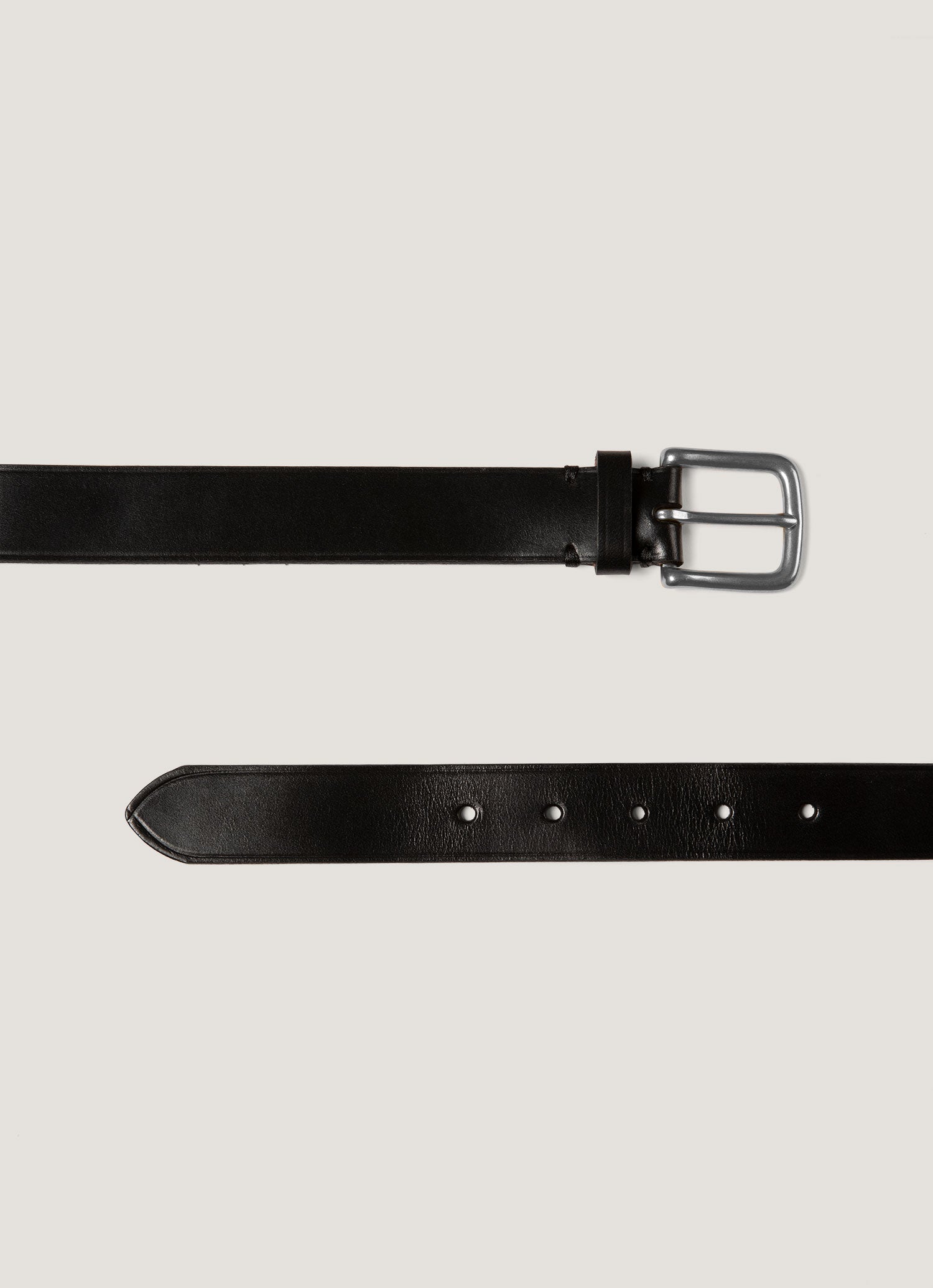 Ceinture en cuir noire pour homme