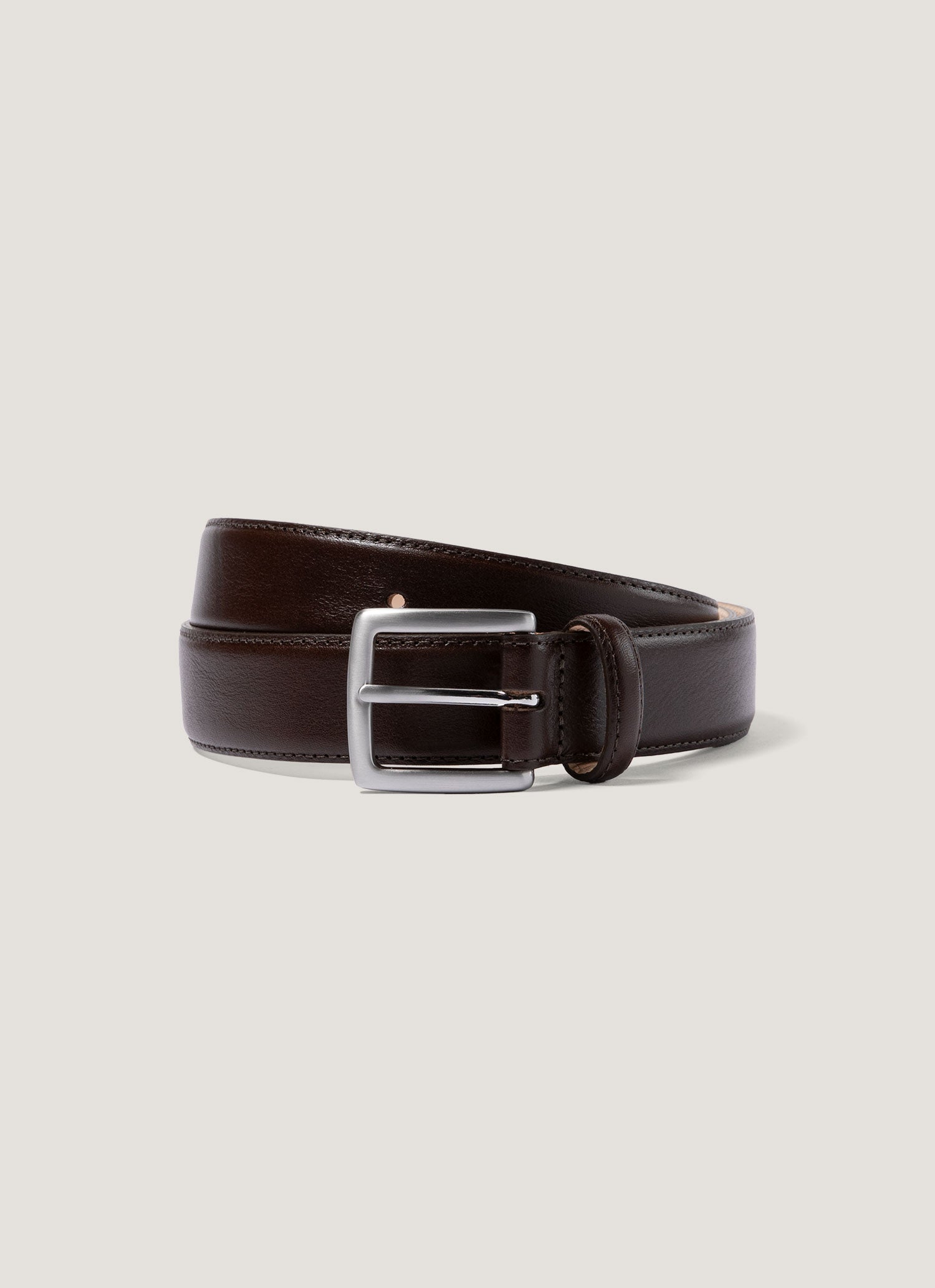 Ceinture intelligente en cuir marron pour homme