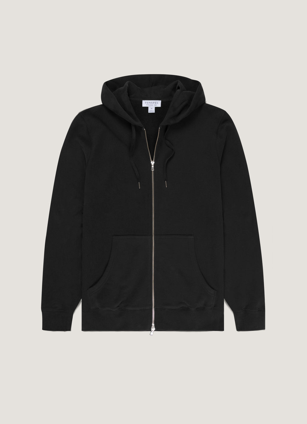 Sweat à capuche zippé en molleton bouclé pour homme - Noir