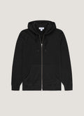 Sweat à capuche zippé en molleton bouclé pour homme - Noir