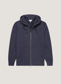 Sweat à capuche zippé en molleton pour homme - Marine