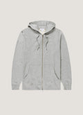 Men's Loopback Zip Hoodie in Grey Melange