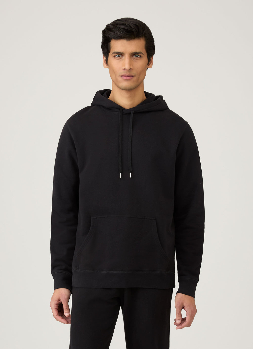 Sweat à capuche bouclette homme noir