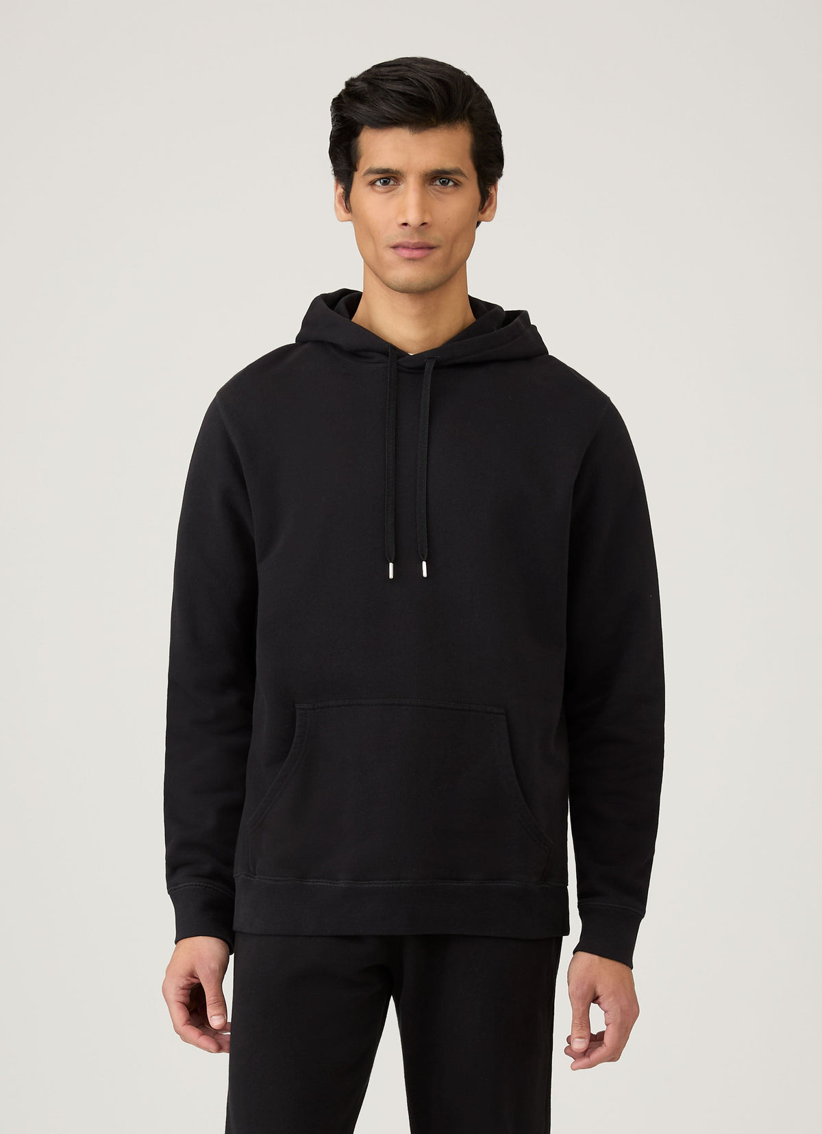 Sweat à capuche bouclette homme noir