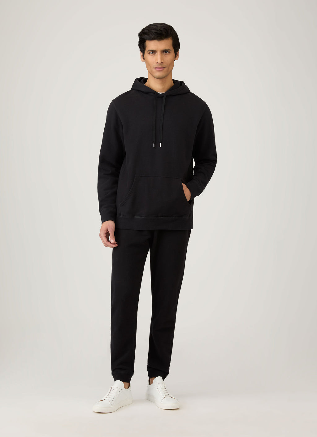 Sweat à capuche bouclette homme noir