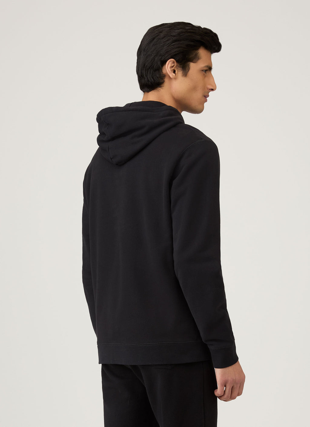 Sweat à capuche bouclette homme noir
