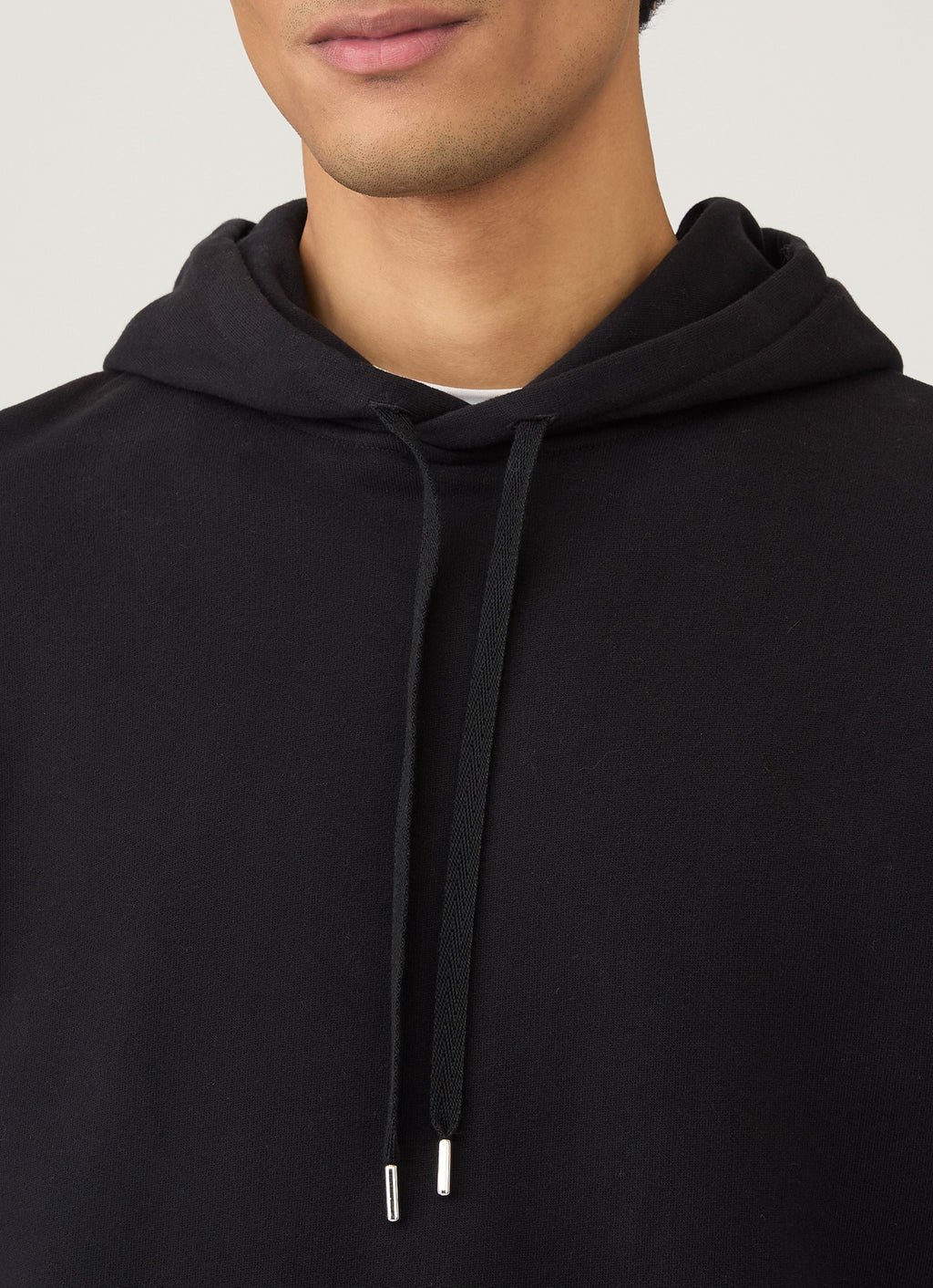 Sweat à capuche bouclette homme noir