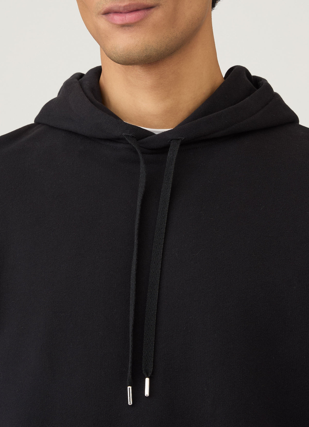 Sweat à capuche bouclette homme noir