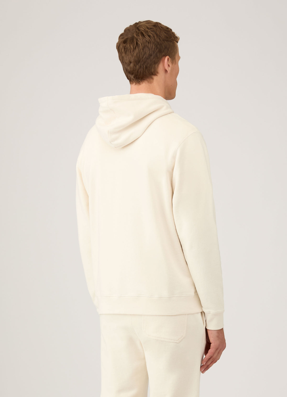 Sweat à capuche bouclette non teint pour homme