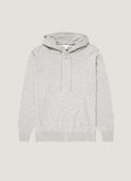 Sweat à capuche en cachemire pour homme gris chiné