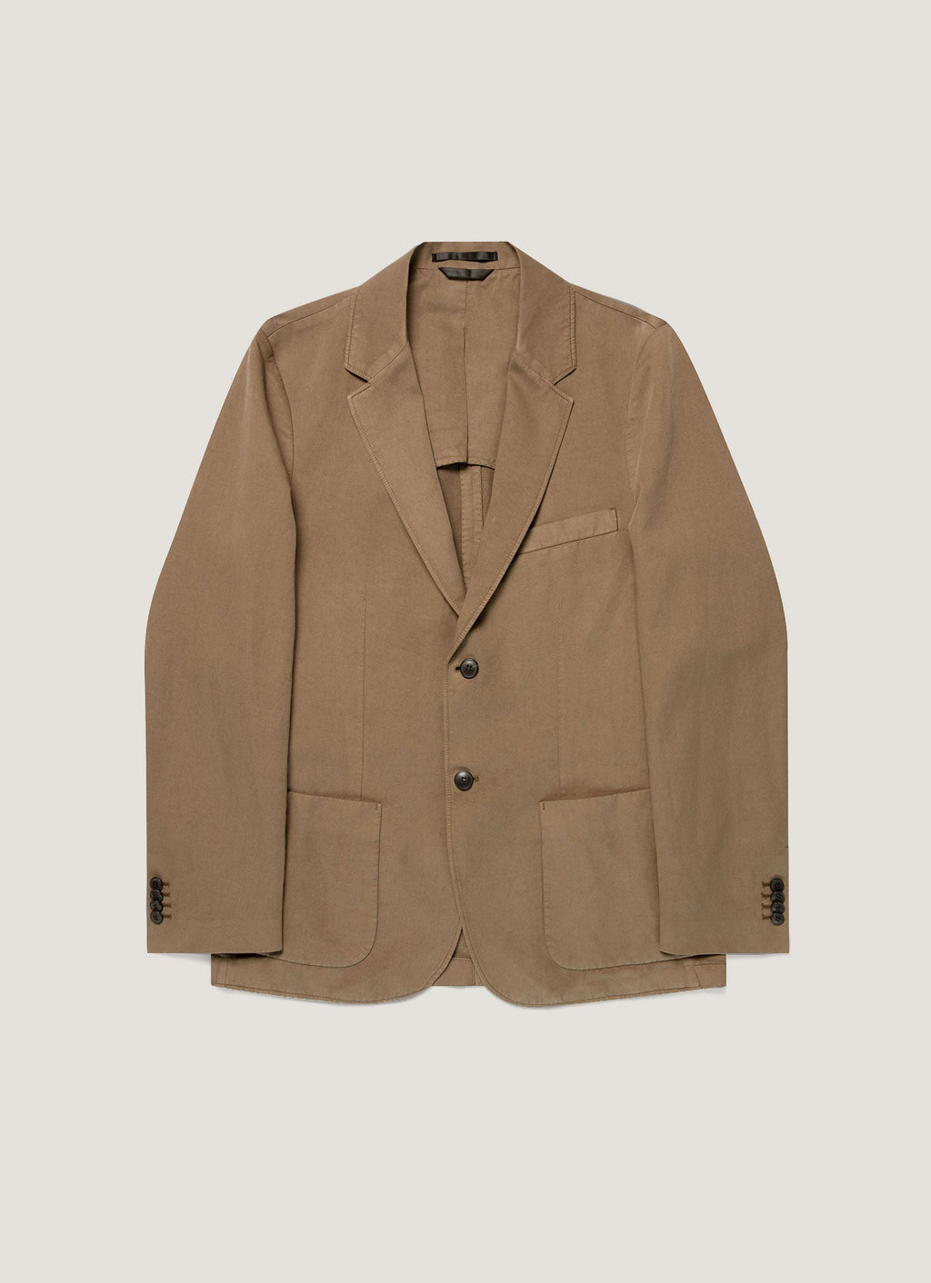 Blazer en coton et lin pour homme, couleur cèdre foncé