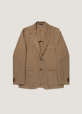 Blazer en coton et lin pour homme, couleur cèdre foncé