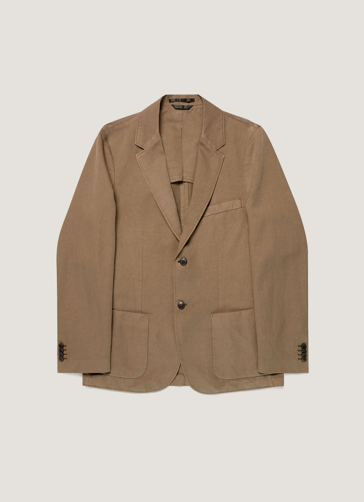 Blazer en coton et lin pour homme, couleur cèdre foncé