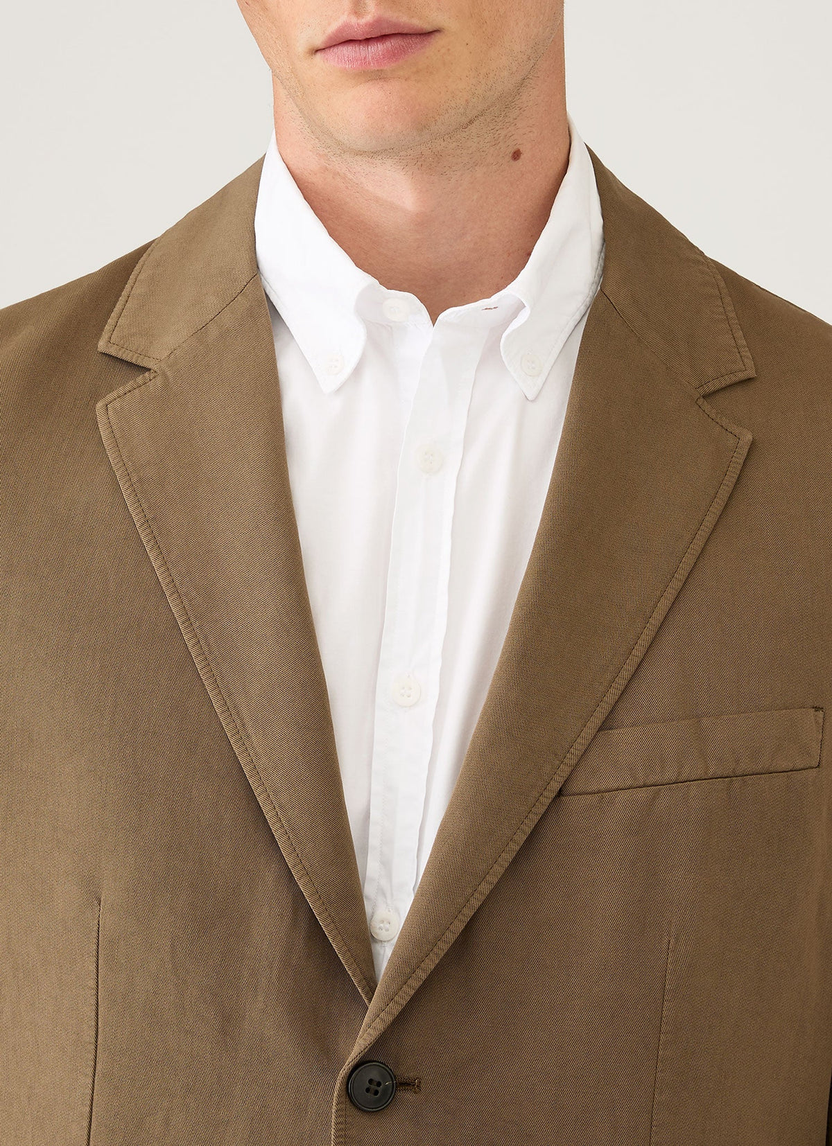 Blazer en coton et lin pour homme, couleur cèdre foncé