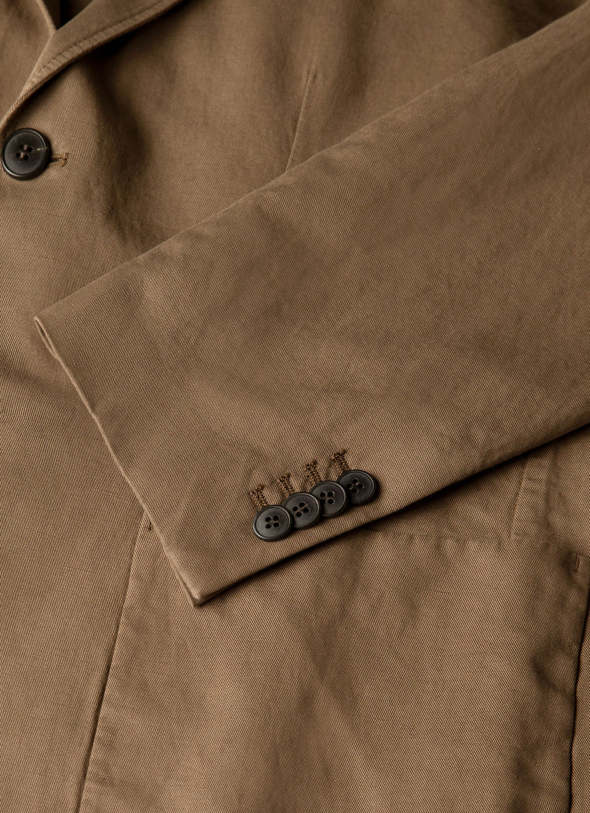 Blazer en coton et lin pour homme, couleur cèdre foncé
