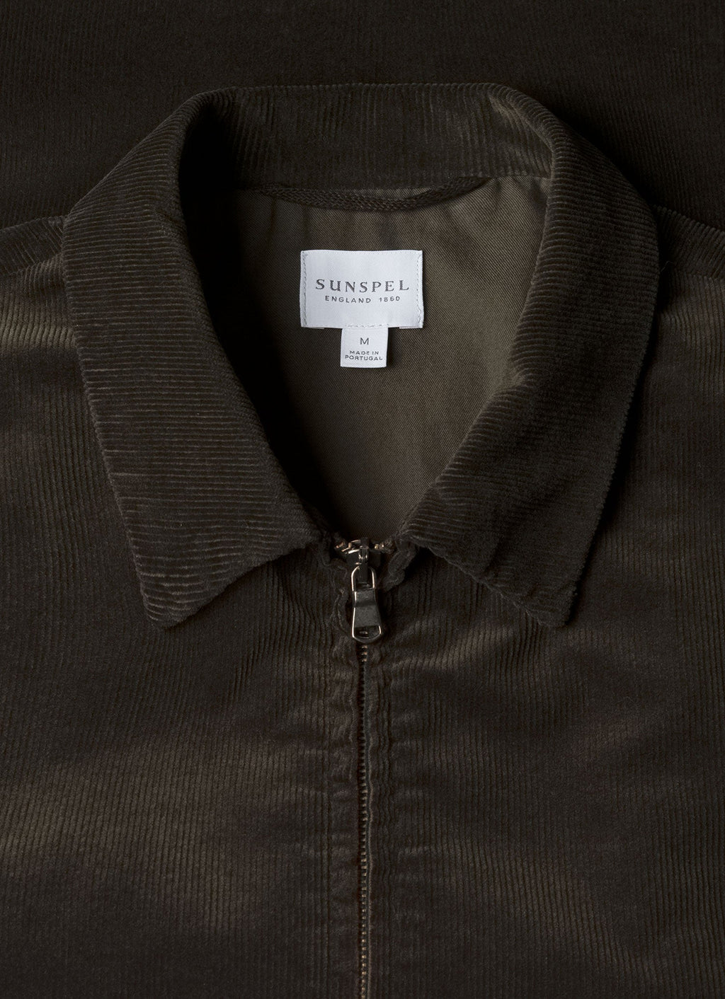 Blouson Harrington en velours côtelé vert foncé pour homme
