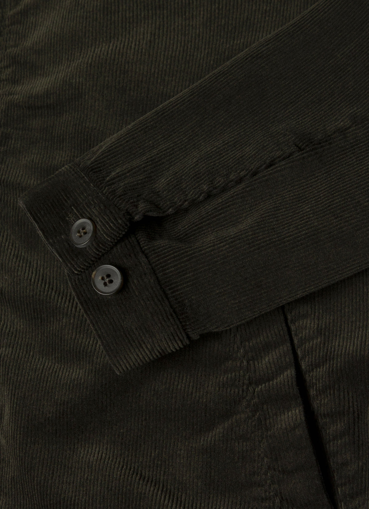 Blouson Harrington en velours côtelé vert foncé pour homme