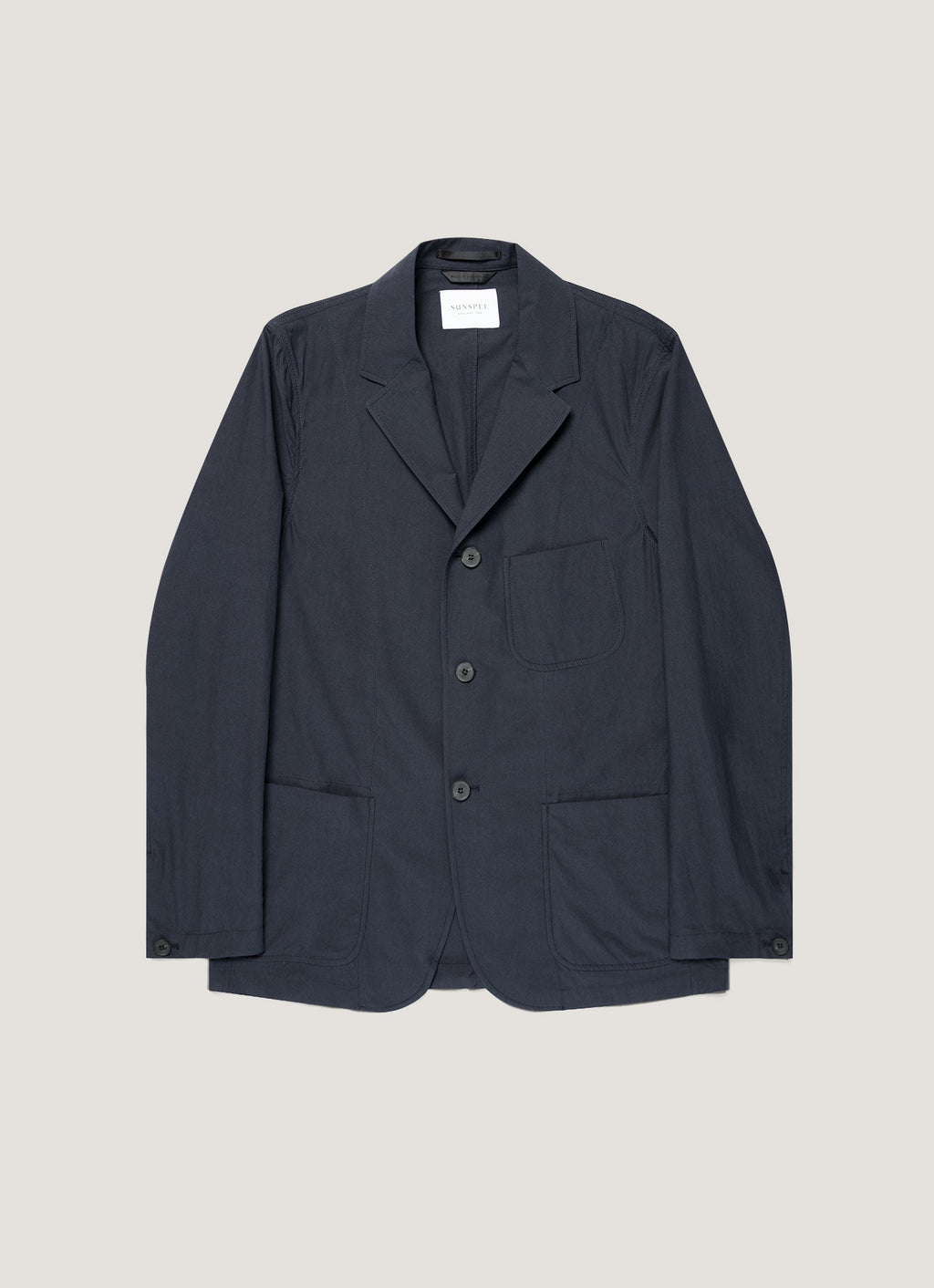 Men's Lightweight Cotton Poplin Blazer in Navy