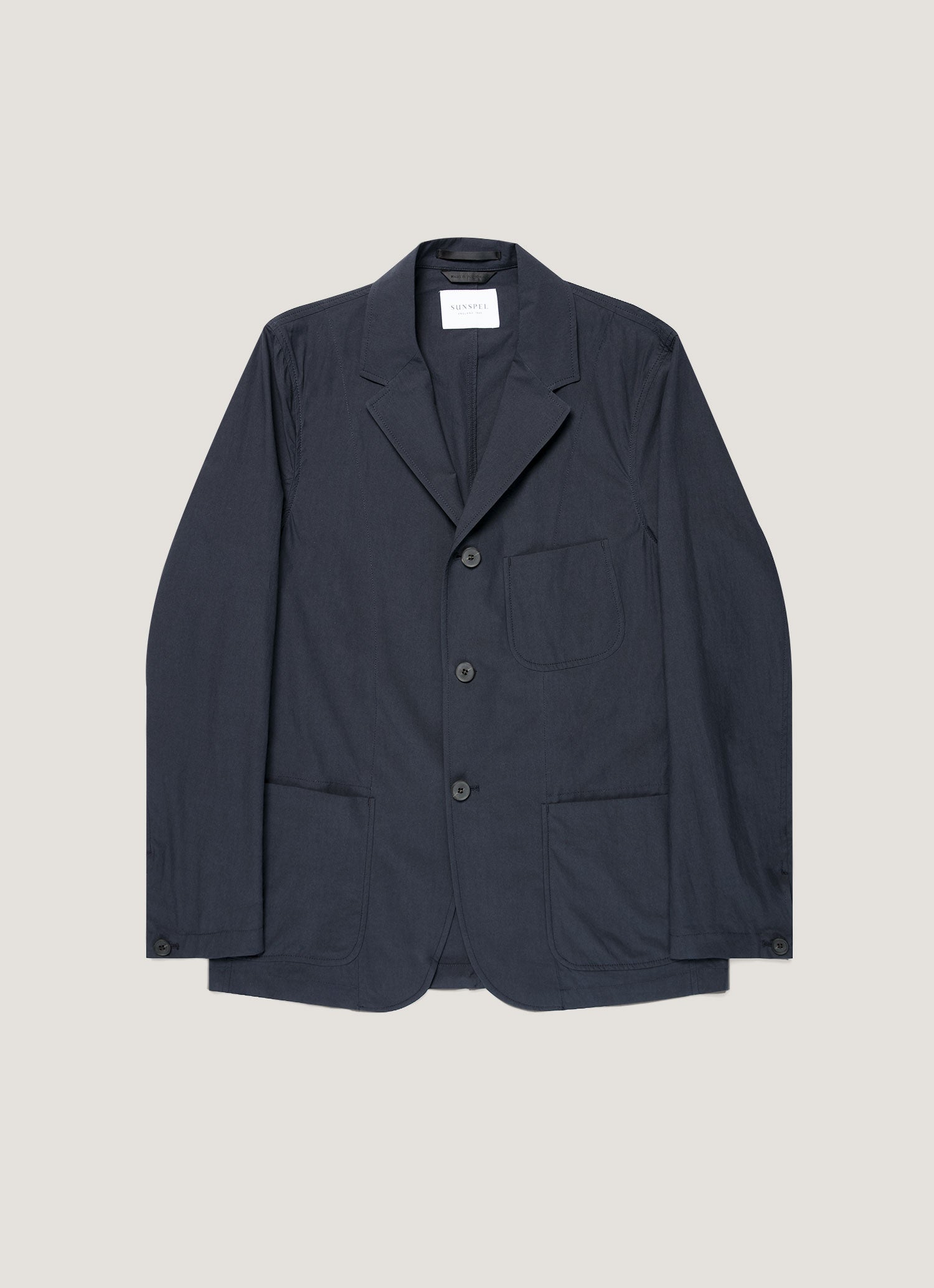 Men's Lightweight Cotton Poplin Blazer in Navy