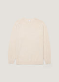 Men's Lambswool Crew Neck Jumper in Oatmeal Melange