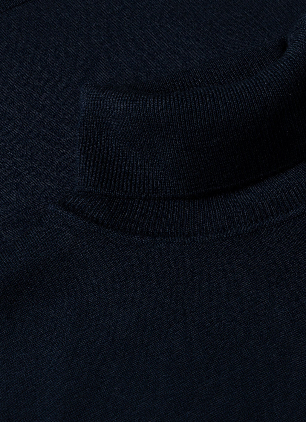 Col roulé homme en mérinos extrafin bleu marine clair