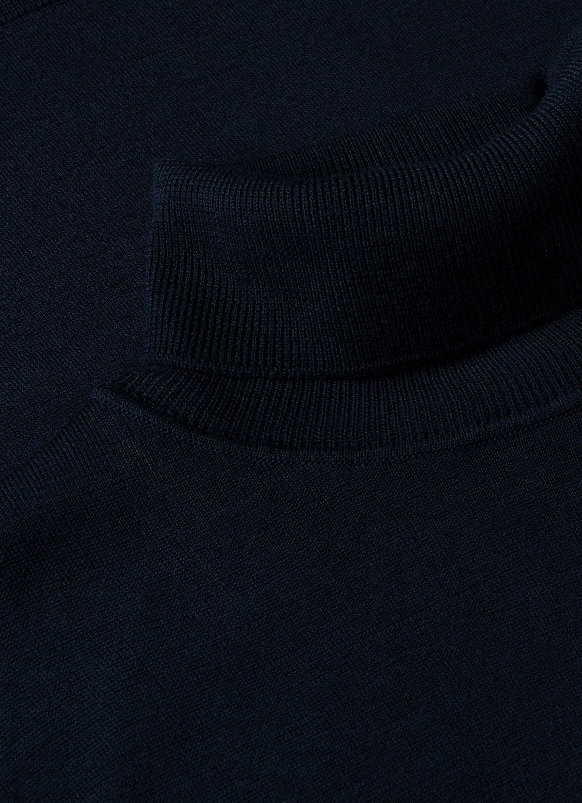 Col roulé homme en mérinos extrafin bleu marine clair