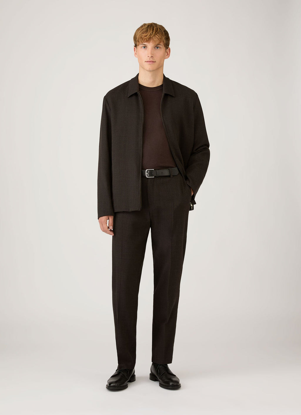 Pull Ras-du-Cou en Cachemire Sea Island Homme Chocolat Noir