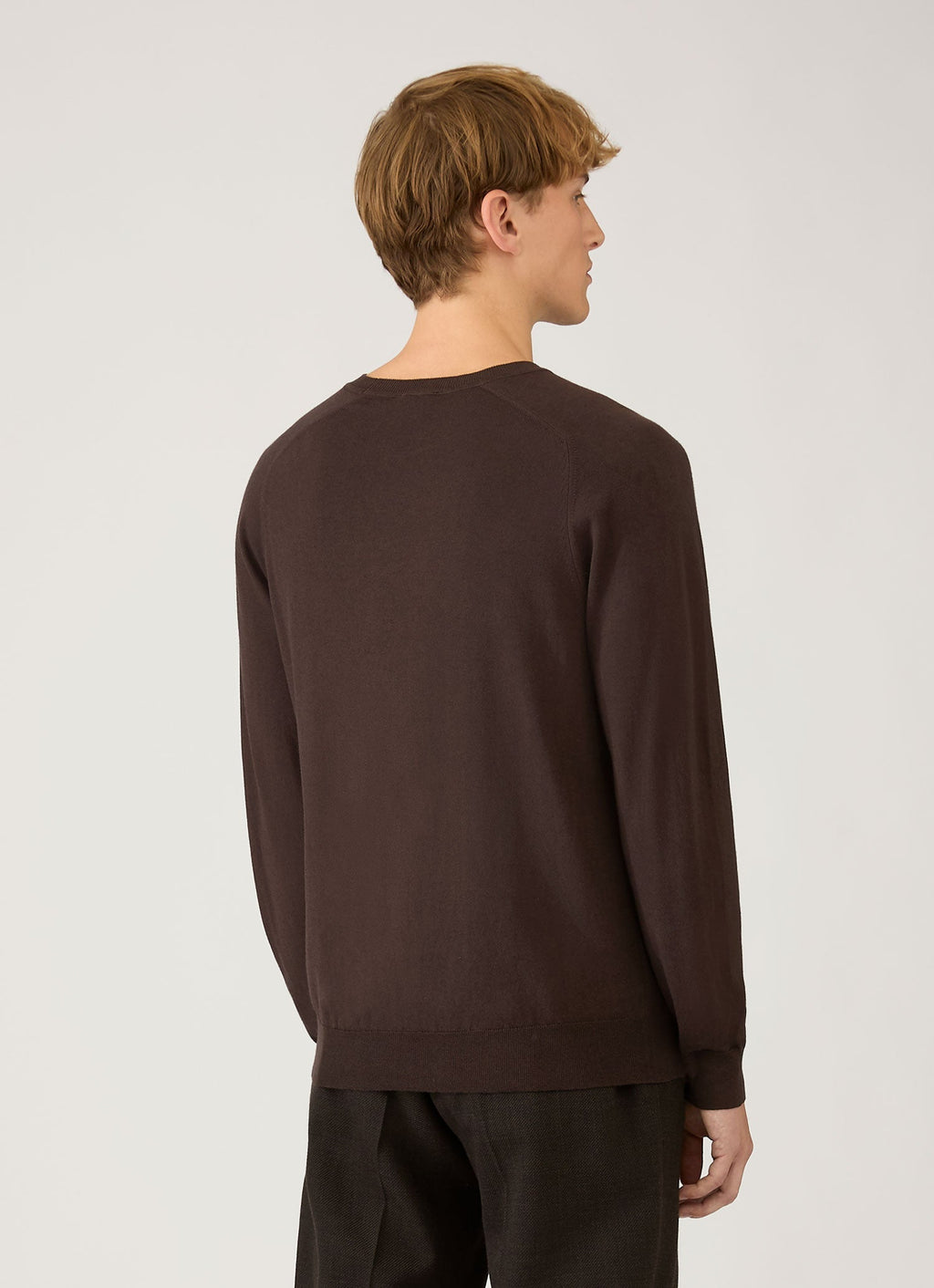 Pull Ras-du-Cou en Cachemire Sea Island Homme Chocolat Noir