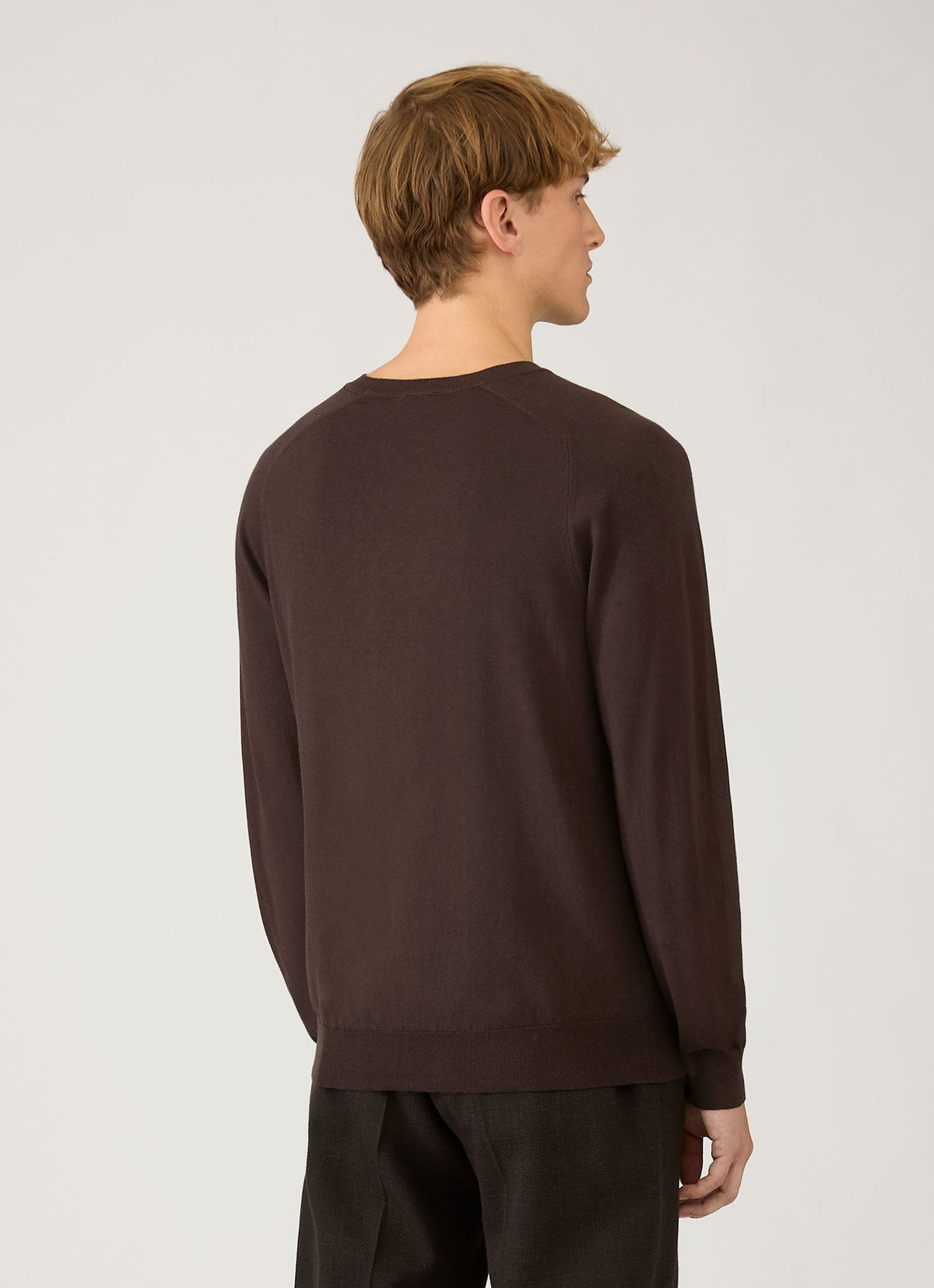 Pull Ras-du-Cou en Cachemire Sea Island Homme Chocolat Noir