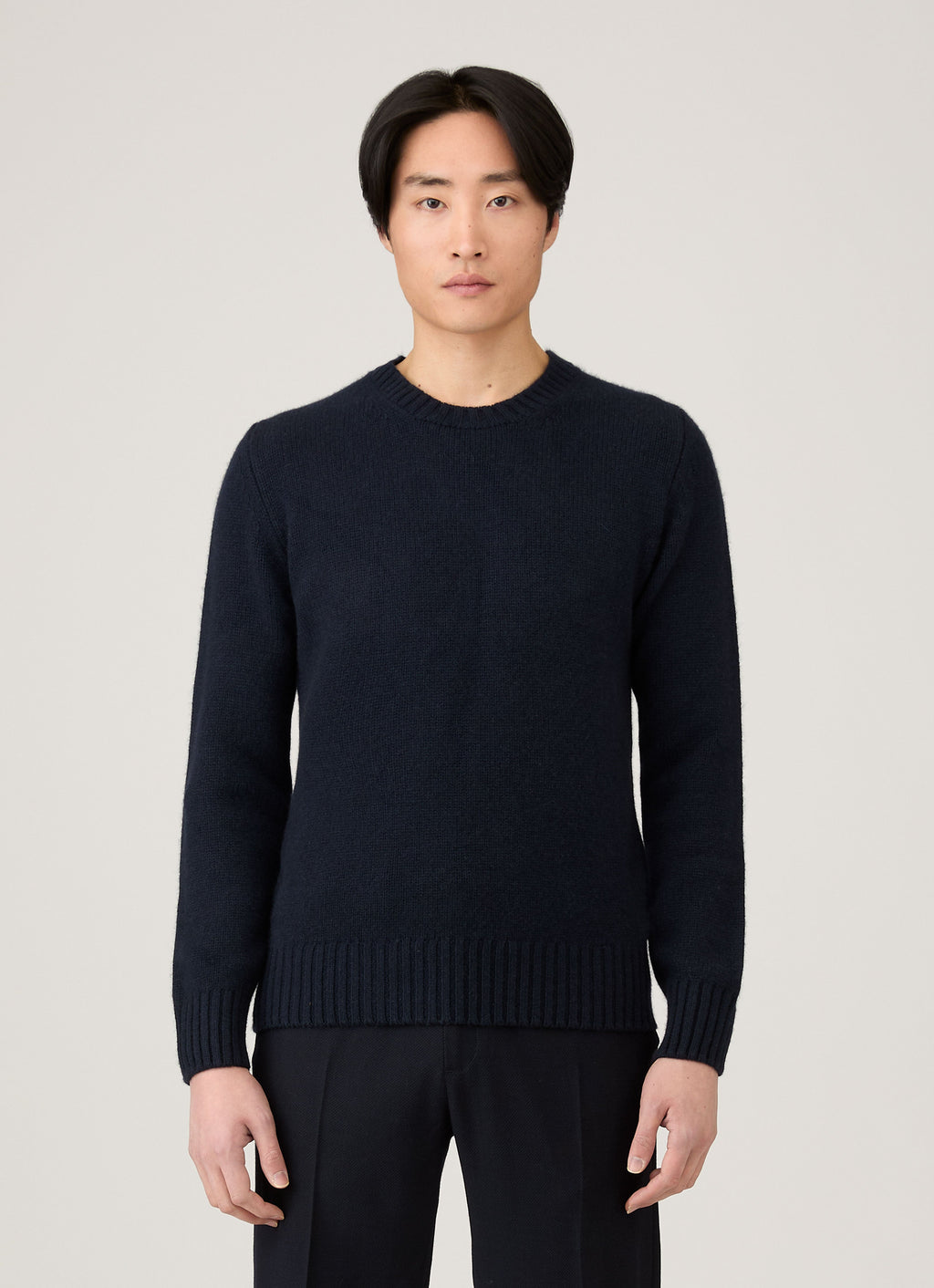 Pull en cachemire pour homme, coloris bleu marine