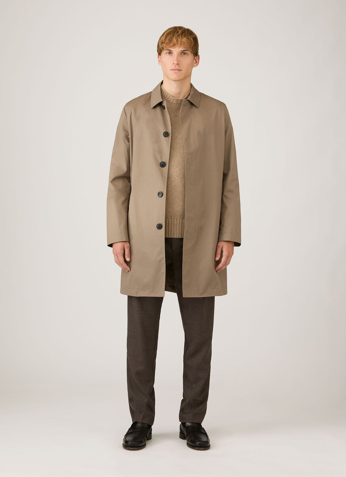 Pull en cachemire pour homme marron naturel