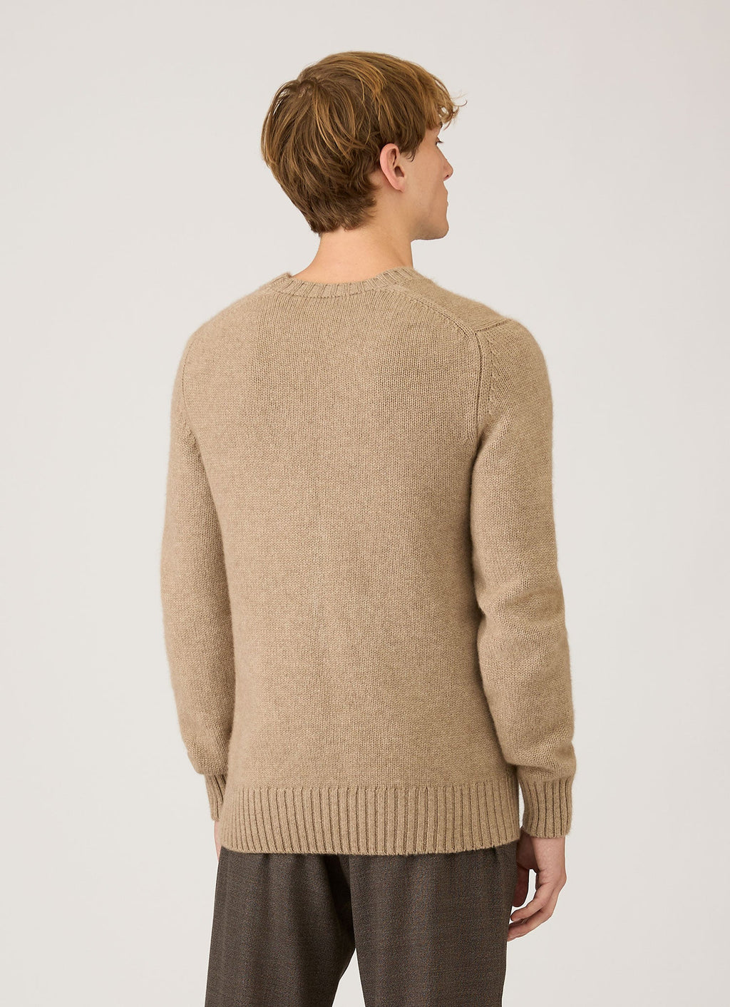 Pull en cachemire pour homme marron naturel