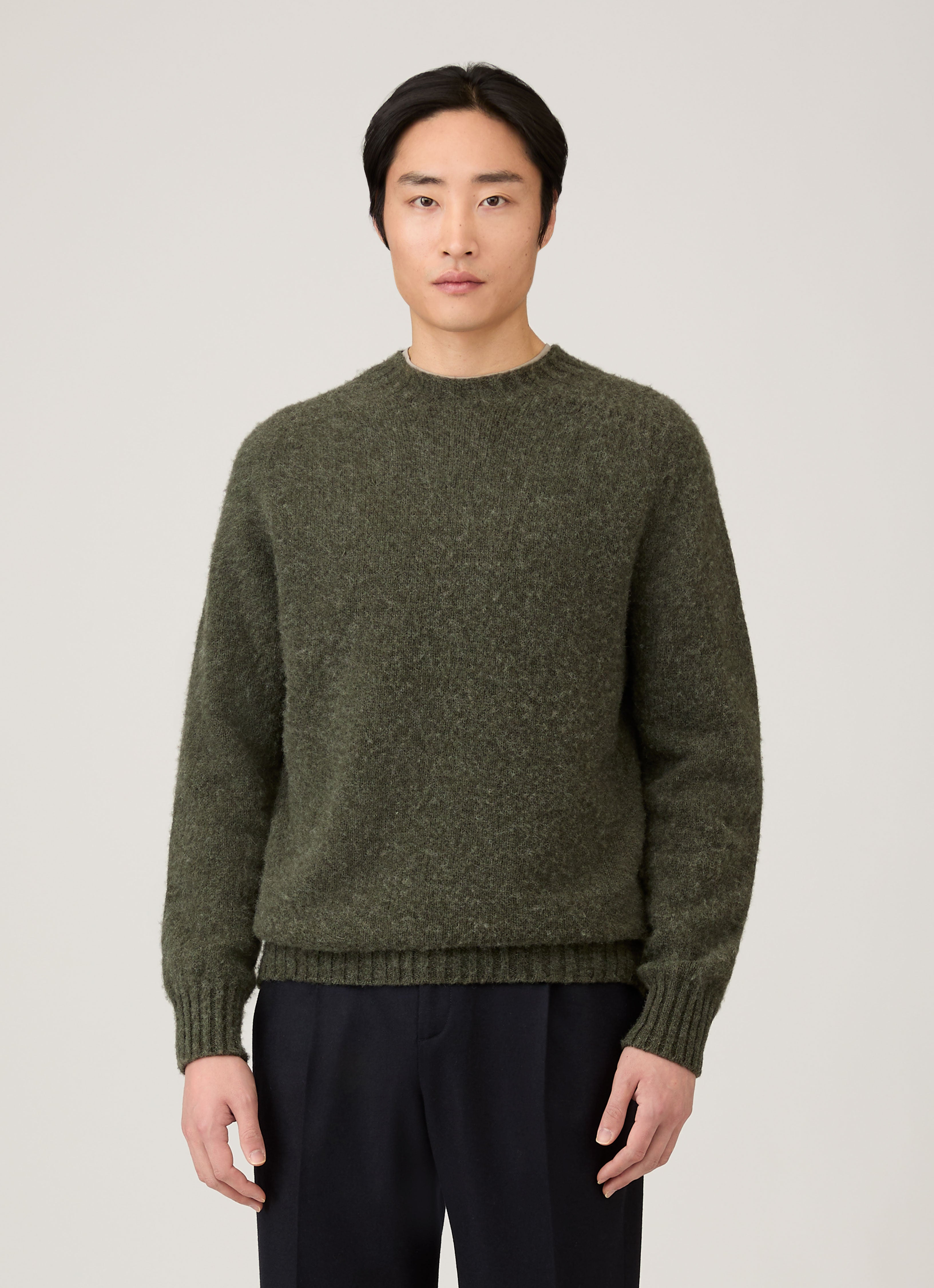 Men's Crew Neck Jumper in Sea Moss