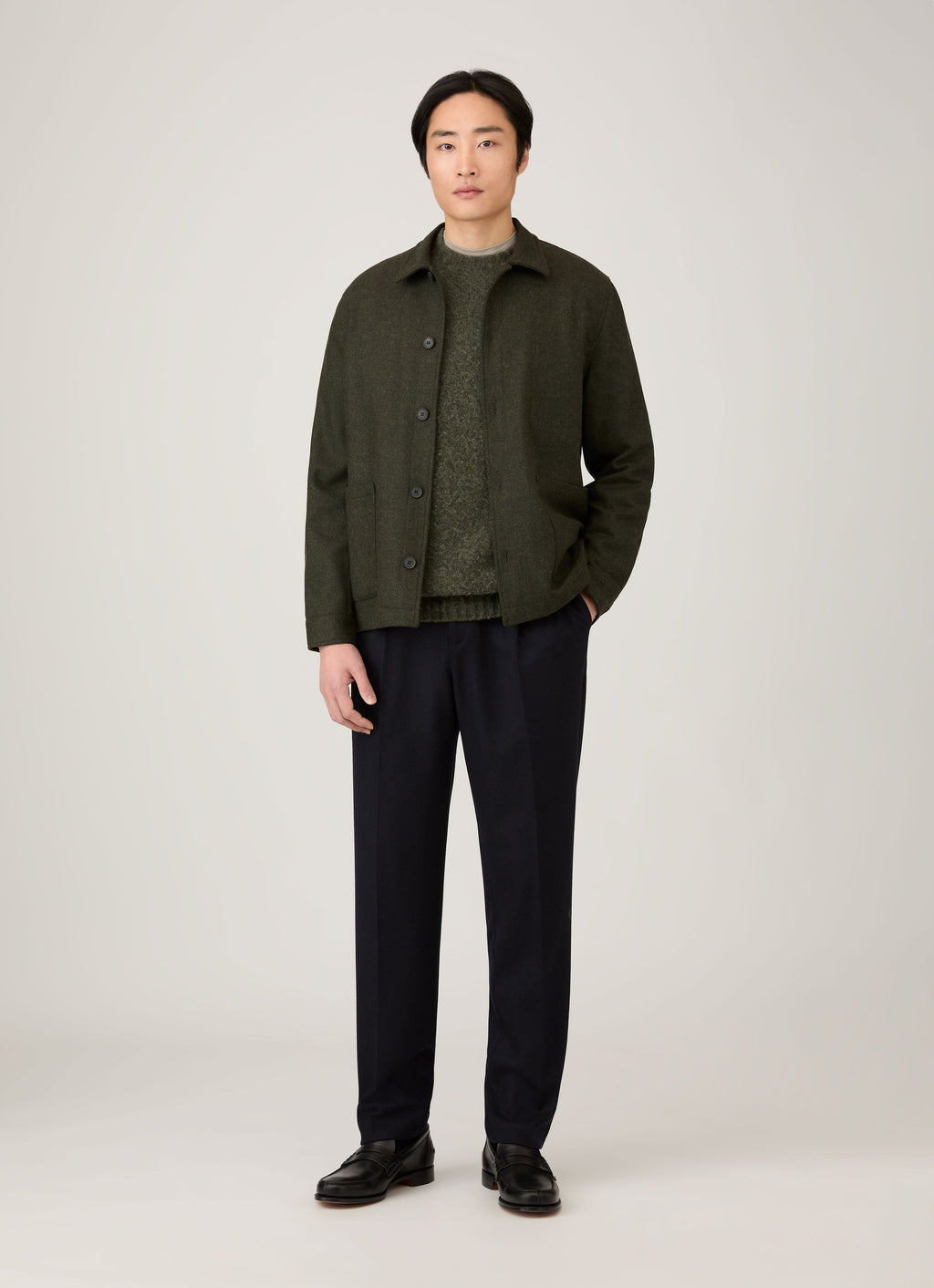 Men's Crew Neck Jumper in Sea Moss