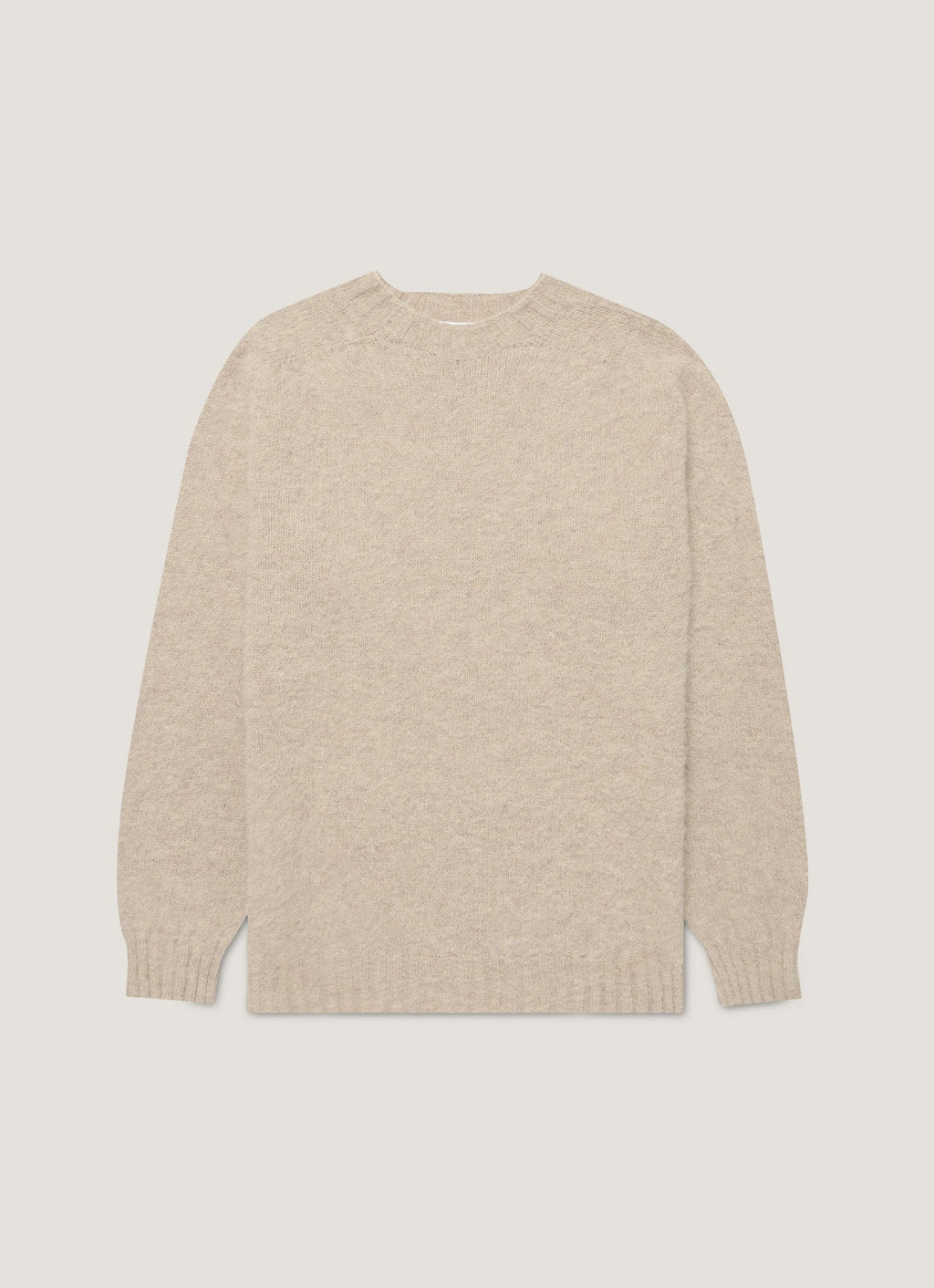 Pull Ras-du-Cou Homme en Mélange Avoine