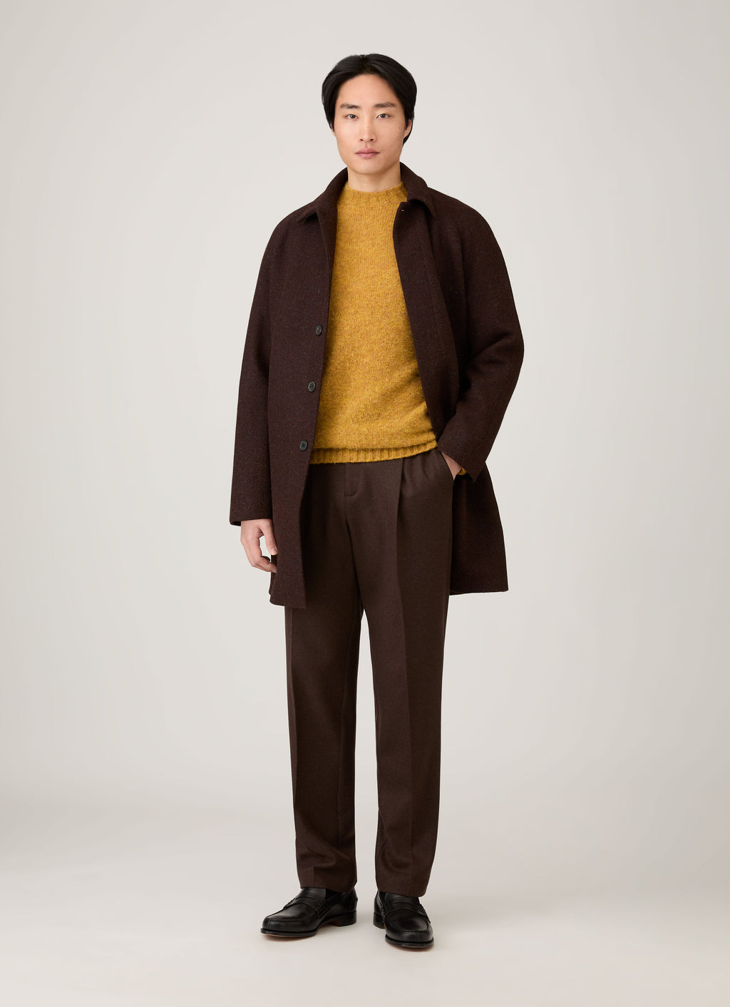 Pull ras-du-cou homme safran