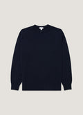 Pull ras du cou en cachemire pour homme, coloris marine