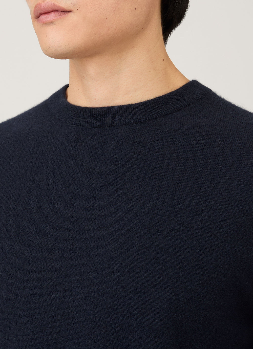Pull ras du cou en cachemire pour homme, coloris marine