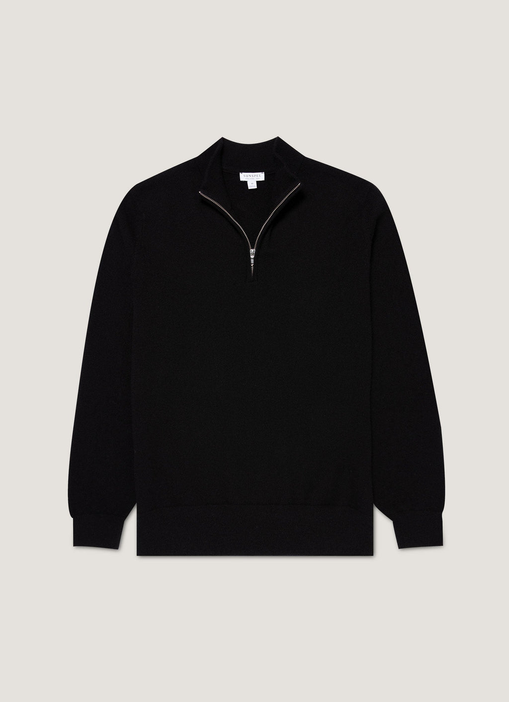 Pull zippé en cachemire pour homme Noir