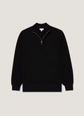 Pull zippé en cachemire pour homme Noir