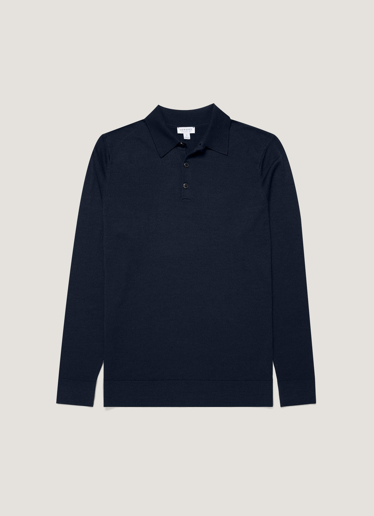 Polo en maille Mérinos extra-fin pour homme - Marine