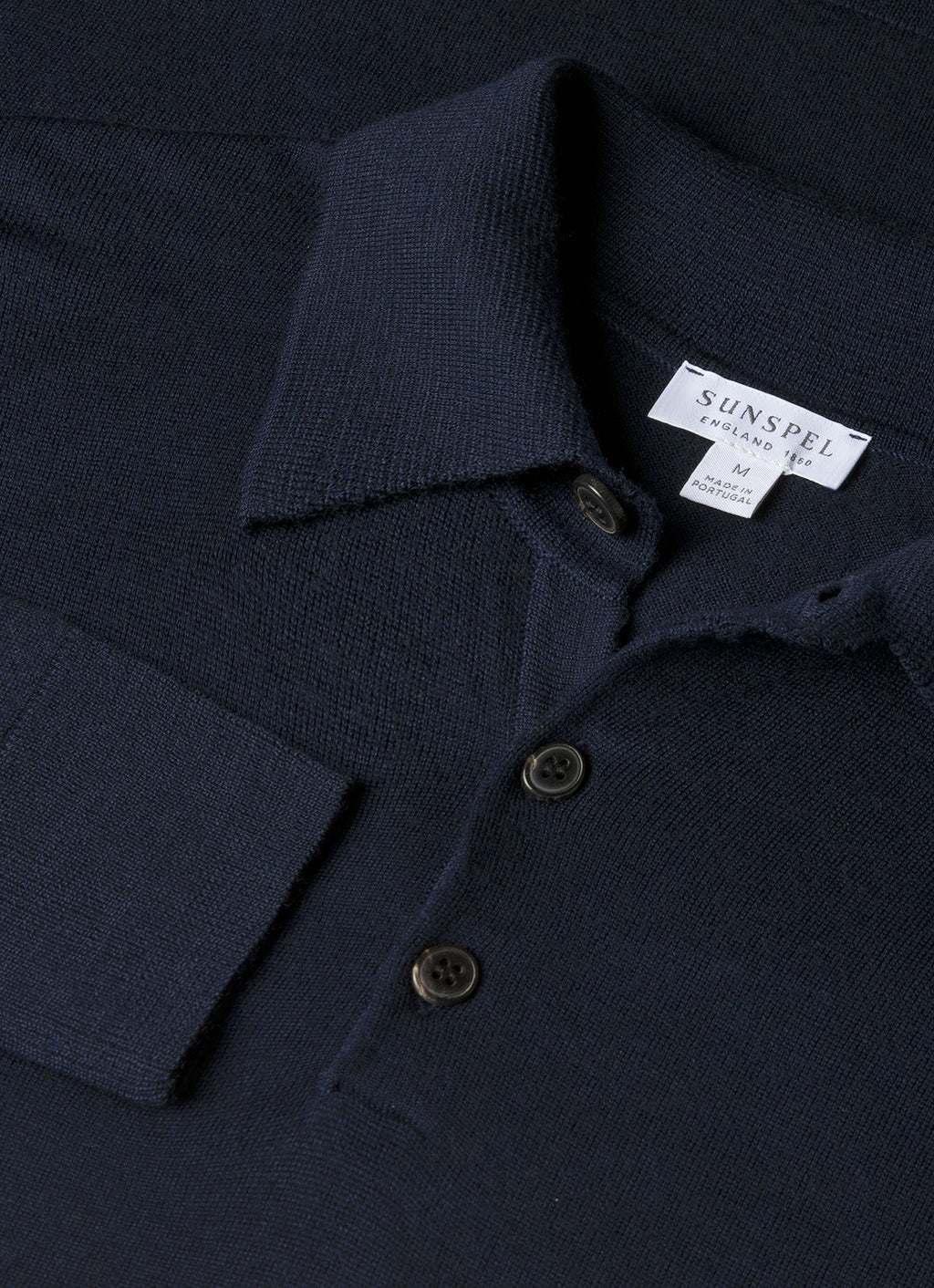 Polo en maille Mérinos extra-fin pour homme - Marine