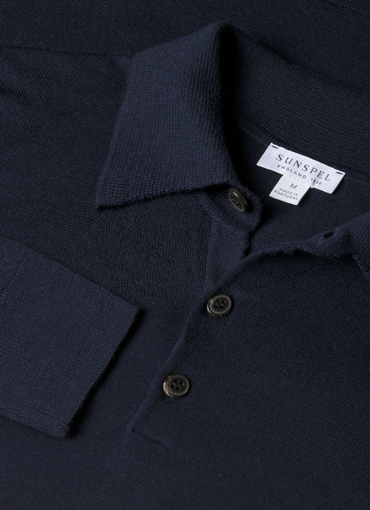 Polo en maille Mérinos extra-fin pour homme - Marine