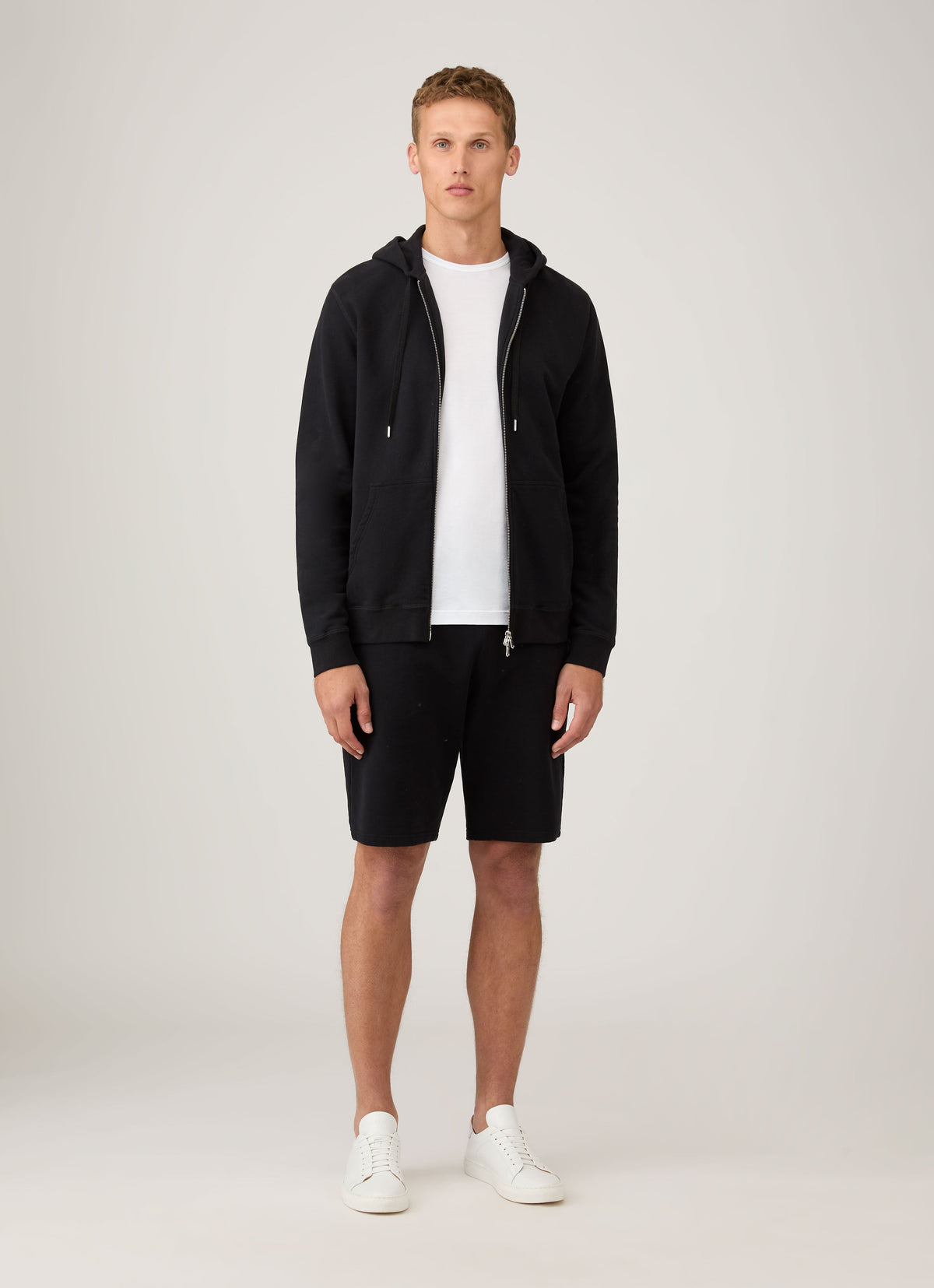 Short en molleton bouclé pour homme - Noir