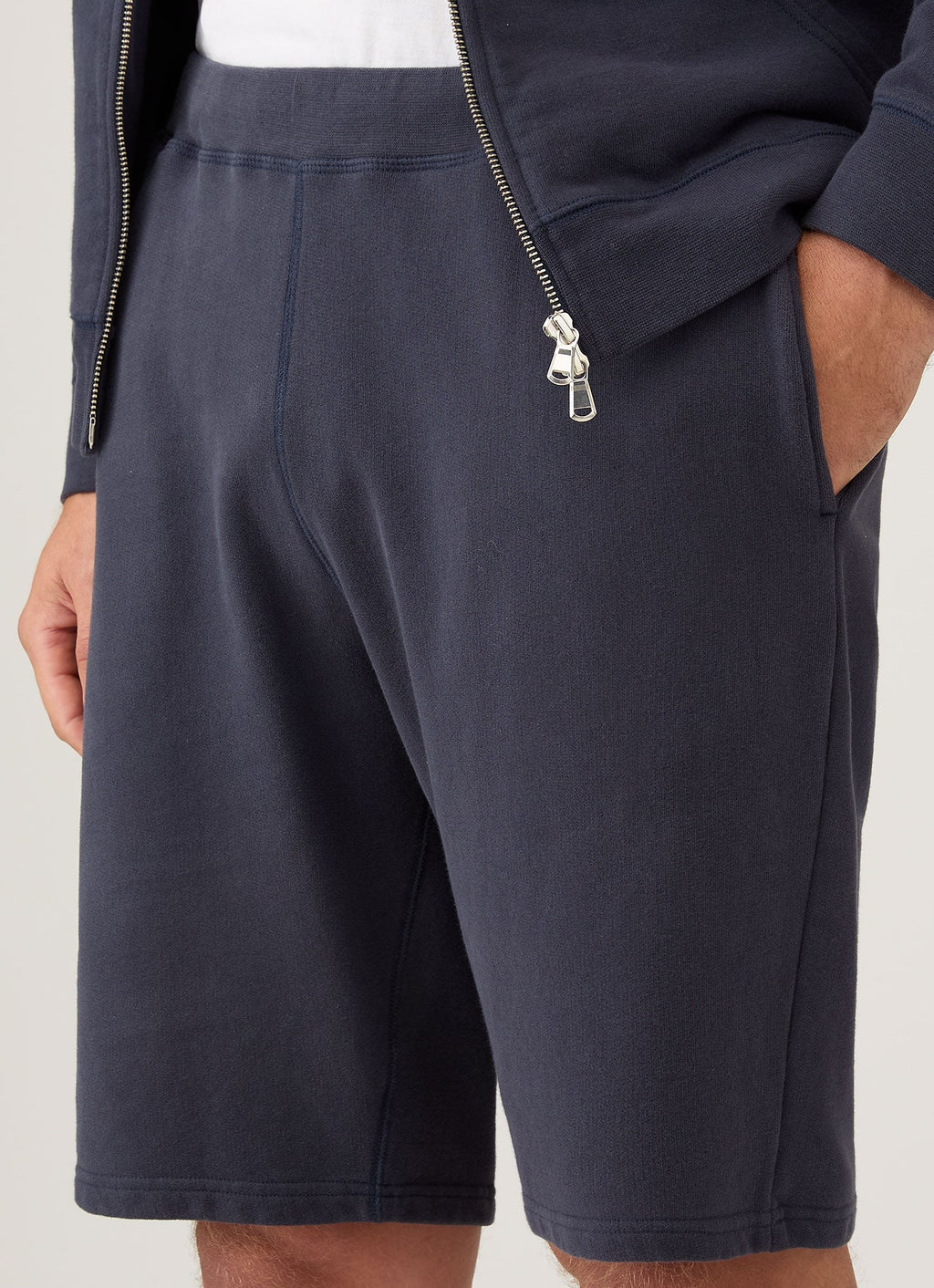 Short molletonné homme Marine