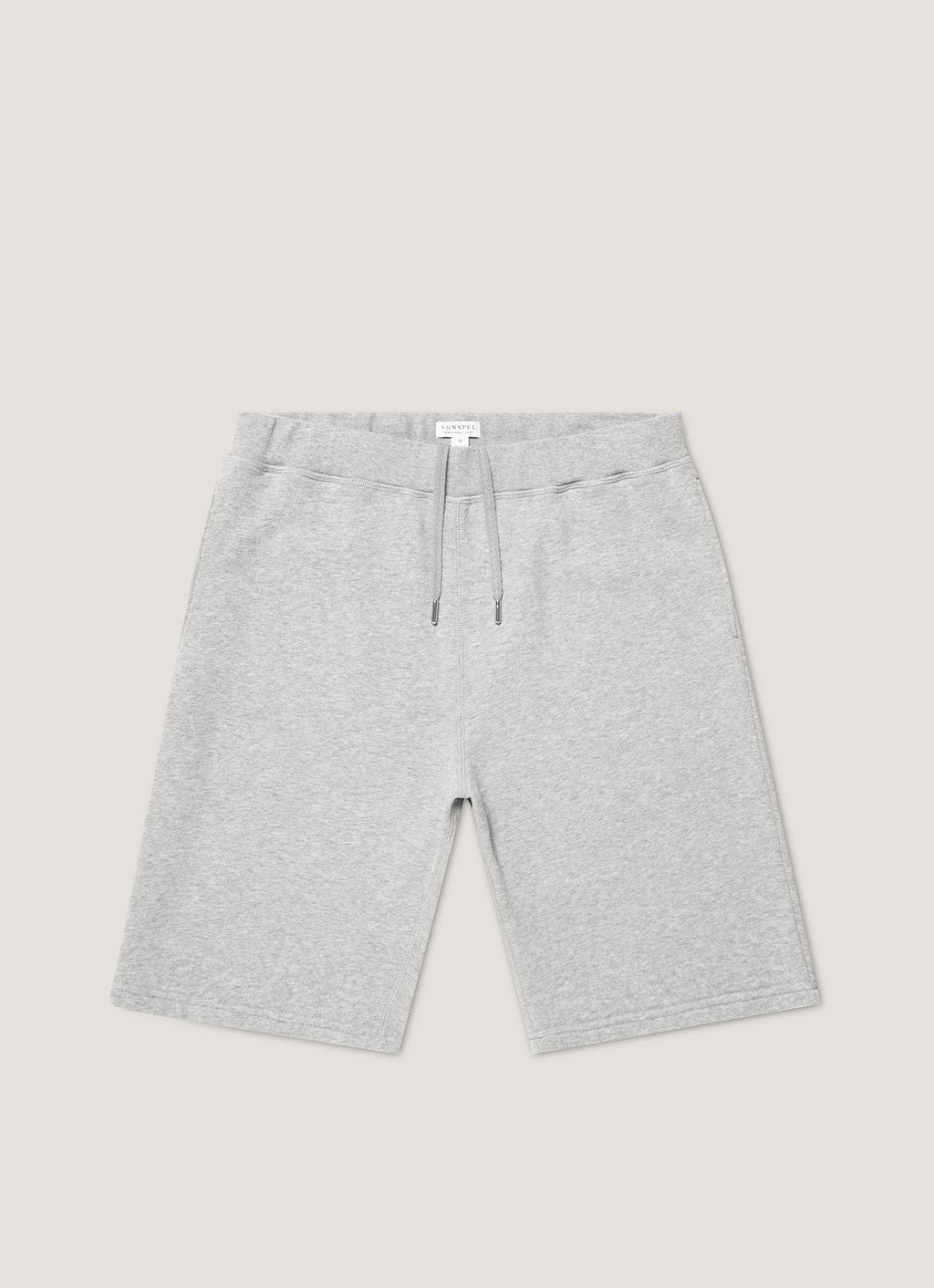 Short en molleton bouclé gris chiné pour homme